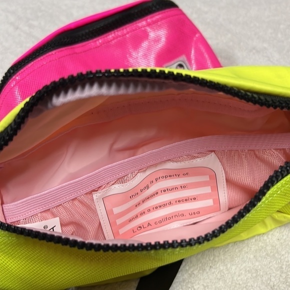 LOLA Large Moonbeam Bum Bag Neon Green or Pink - Picture 7 of 7
